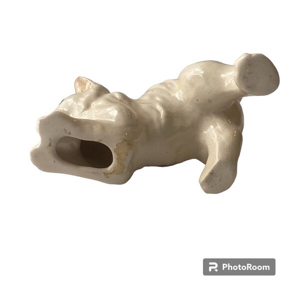 Playful Kitten Figurine 3.5" Long Haired Calico Mid Century Grannycore Porcelain - Picture 7 of 8